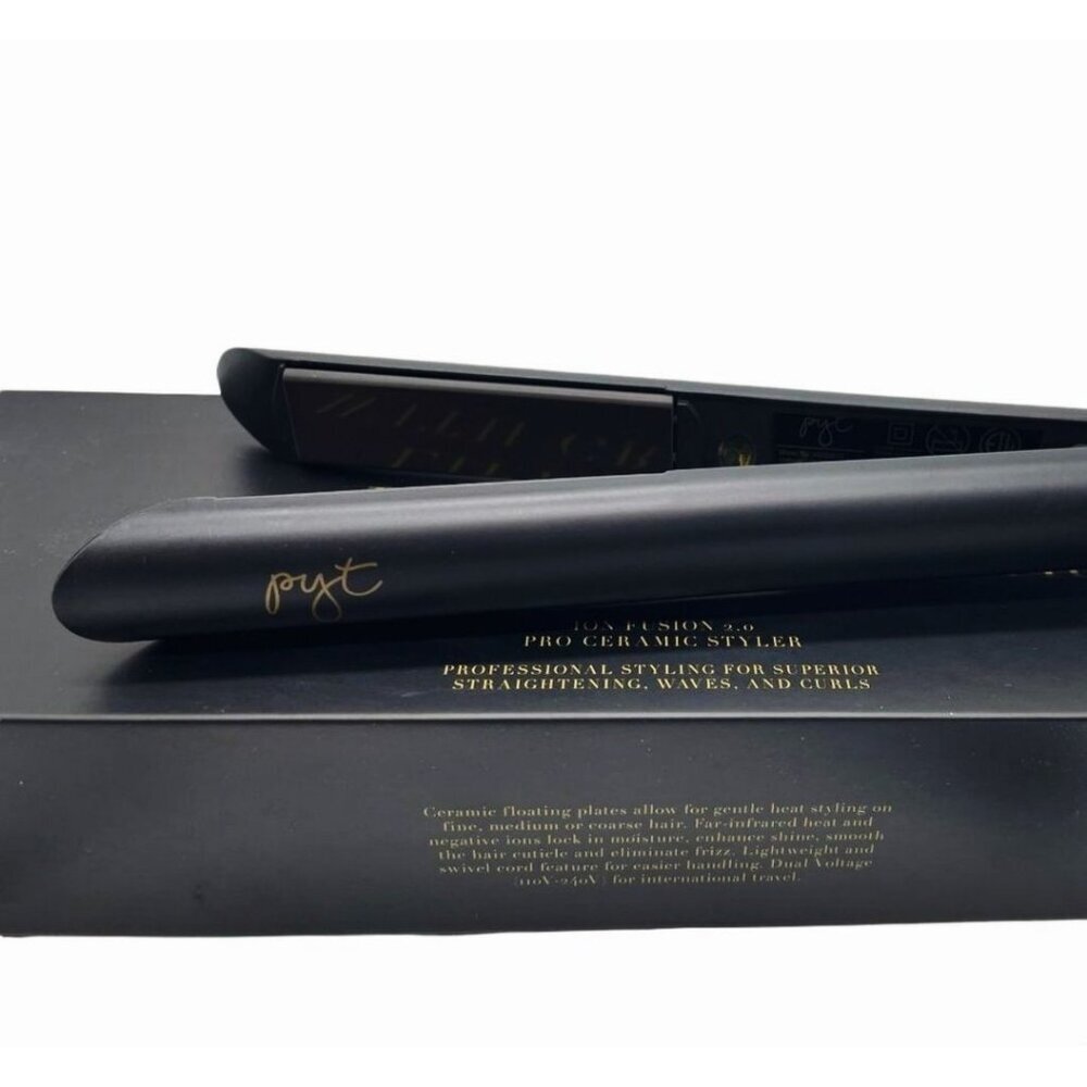 PYT Ion Fusion 2.0 ✦ Pro Ceramic Styler ✦ 1” Floating Plates Frizz Control NWT